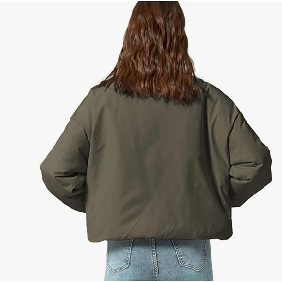 Women's Winter Down Puffer Jacket Cropped SIZE SMALL - Picture 2 of 5